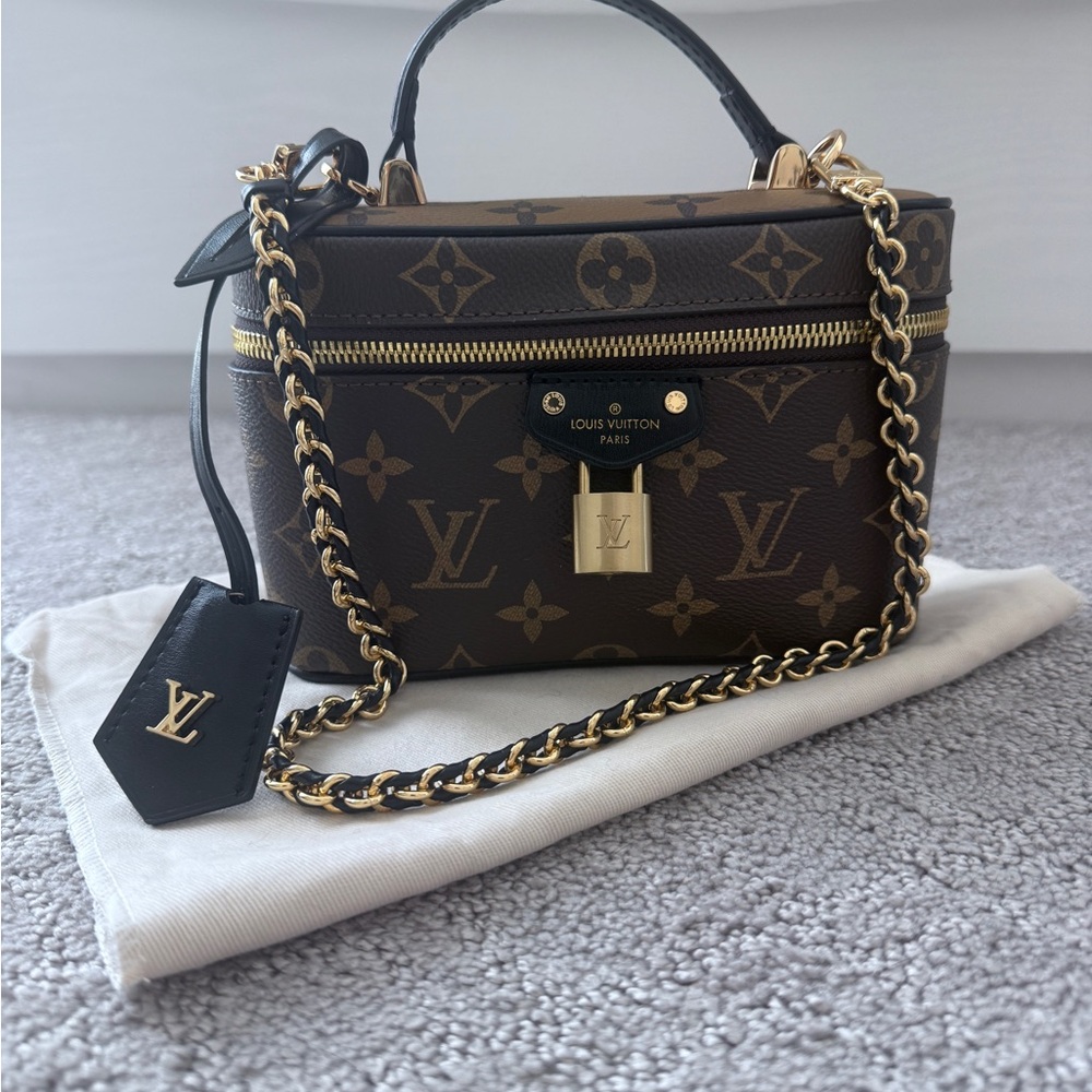 Louis Vuitton Mini Bag in Brown Monogram with Gold Accents